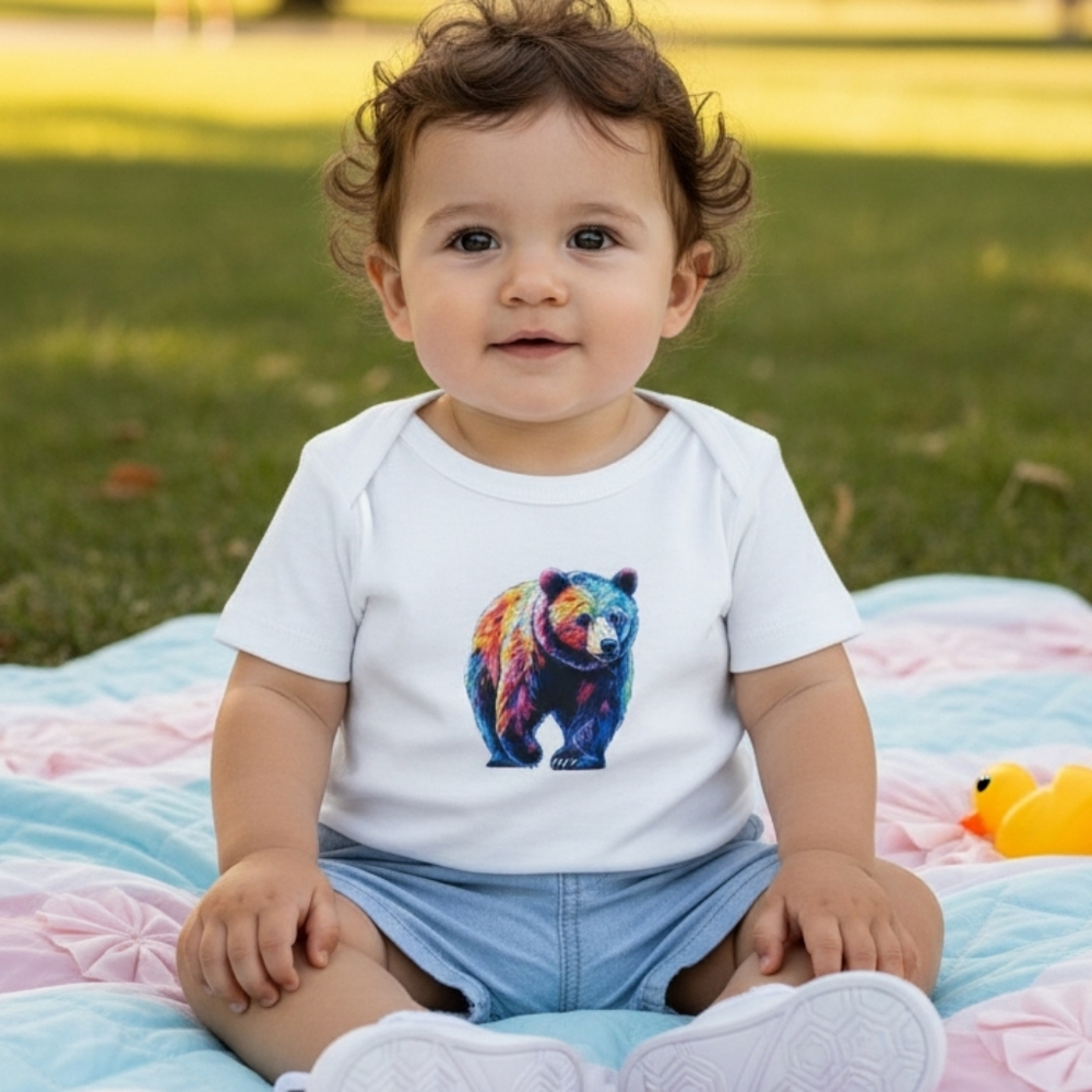 New Colorful Bear 12-18 mth Baby Tee